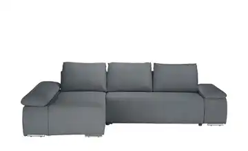 Twist Ecksofa Soft Feincord Stahlgrau ohne links