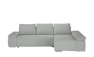 Twist Ecksofa Soft Feincord Grau ohne rechts