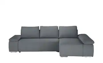 Twist Ecksofa Soft Feincord Stahlgrau ohne rechts