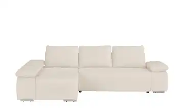 Twist Ecksofa Soft Cordstoff grob Erweiterte Funktion links Wollweiß