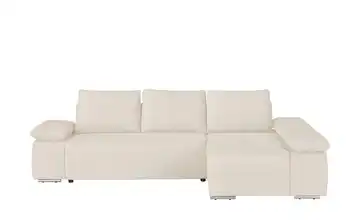 Twist Ecksofa Soft Cordstoff grob Wollweiß Erweiterte Funktion rechts