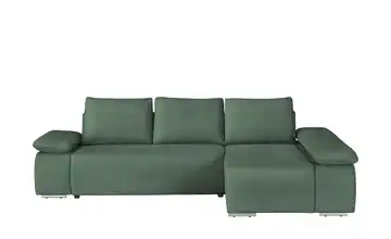 Twist Ecksofa Soft Cordstoff grob Grün Erweiterte Funktion rechts