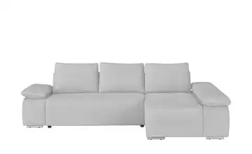Twist Ecksofa Soft Cordstoff grob Silbergrau Erweiterte Funktion rechts