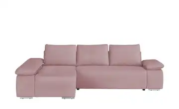 Twist Ecksofa Soft Cordstoff grob ohne links Altrosa