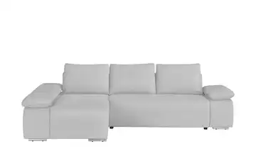 Twist Ecksofa Soft Cordstoff grob Silbergrau ohne links