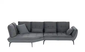 vito Ecksofa mit Sitztiefenverstellung Ticona Dunkelgrau Erweiterte Funktion links