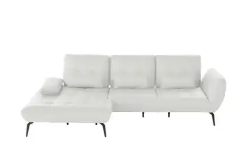 vito Ecksofa aus Leder Ticona links Erweiterte Funktion Steingrau