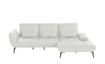 vito Ecksofa aus Leder Ticona rechts Grundfunktion Steingrau