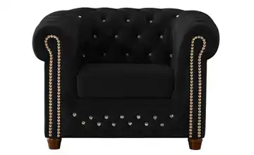 S-STYLE Chesterfield Sessel Cleo Blink Schwarz