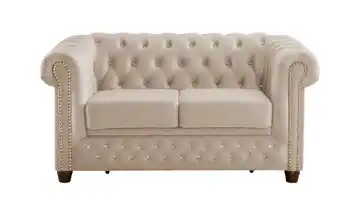 S-STYLE Chesterfield Einzelsofa Cleo Blink Beige