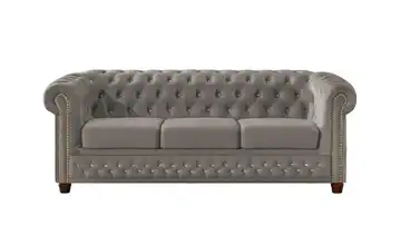S-STYLE Chesterfield Einzelsofa Cleo Blink Grau