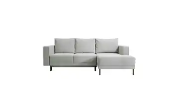 Selsey Ecksofa mit Schlaffunktion Rodario Mini Samt Grau rechts