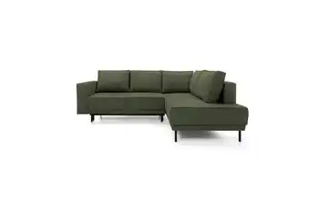 Selsey Ecksofa mit Schlaffunktion Rodario Olivgrün rechts Samt