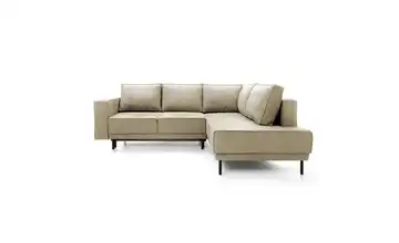 Selsey Ecksofa mit Schlaffunktion Rodario Beige rechts Samt
