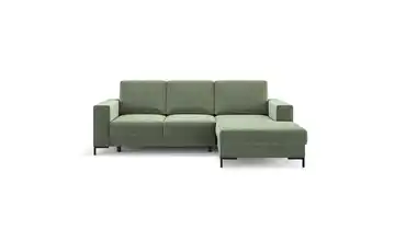 Selsey Ecksofa mit Schlaffunktion Mokpeo Grün Cordstoff rechts