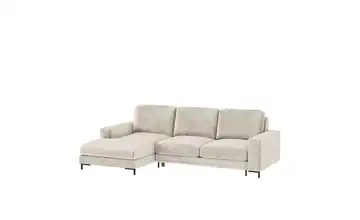 Selsey Ecksofa mit Schlaffunktion Mokpeo Hellbeige Mikrofaser links