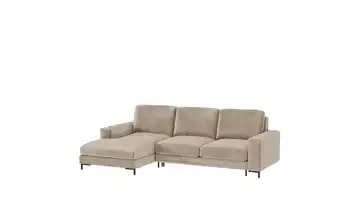 Selsey Ecksofa mit Schlaffunktion Mokpeo Beige Mikrofaser links