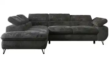 Ecksofa Dunkelgrau links Teddy Dunkelgrau