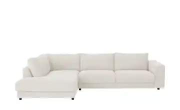 Jette Home Ecksofa Cord Sila Weiß Feincord links