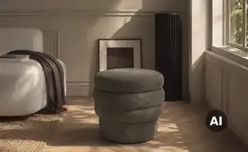 Hocker mit Stauraum Leni Taupe