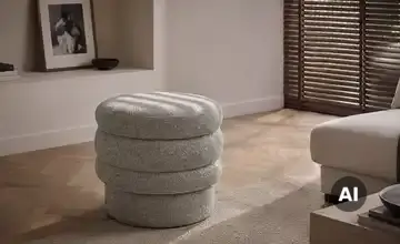 Hocker mit Stauraum Leni Hellgrau