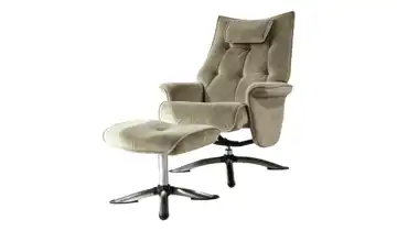 Fernsehsessel mit Hocker Braun
