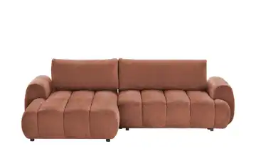 Primo Ecksofa mit Schlaffunktion Passo links Terracotta