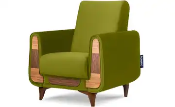 KONSIMO Sessel Olivgrün Velours