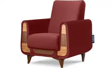 KONSIMO Sessel Bordeauxrot Velours