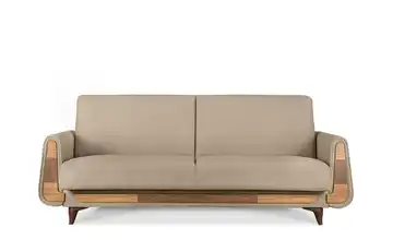 KONSIMO Einzelsofa Boucléstoff Hellbeige