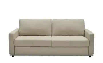 Primo Schlafsofa Ester Schlafsofa 160 Beige Leder, Mikrofaser in Leder-Optik