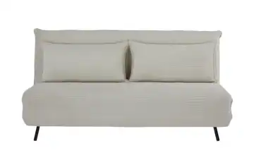 Schlafsofa 167 cm Cordstoff Beige