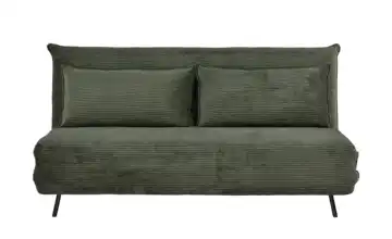 Schlafsofa 167 cm Cordstoff Grün