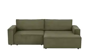 Ecksofa mit Schlaffunktion Capri rechts Grün