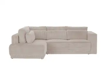Twist Ecksofa Tirana Cordstoff grob links Taupe