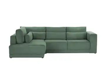 Twist Ecksofa Tirana Cordstoff links Grün
