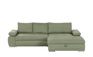 smart Ecksofa Ibby Cordstoff rechts Dunkelgrün
