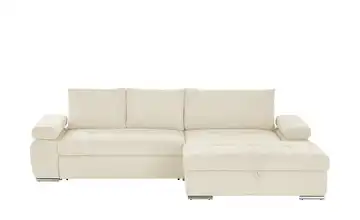 smart Ecksofa Ibby Mikrofaser rechts Creme