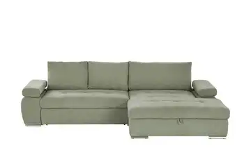 smart Ecksofa Ibby Mikrofaser rechts Grün