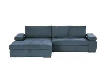 smart Ecksofa Ibby Mikrofaser links Blau