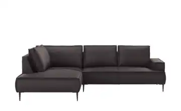 Primo Ecksofa Olmo links Grau Mikrofaser in Leder-Optik