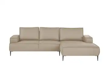 Primo Ecksofa Olmo rechts Mikrofaser in Leder-Optik Creme
