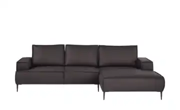 Primo Ecksofa Olmo rechts Mikrofaser in Leder-Optik Grau