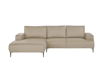 Primo Ecksofa Olmo links Mikrofaser in Leder-Optik Creme