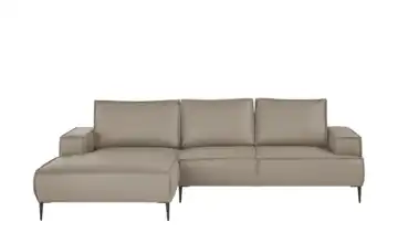 Primo Ecksofa Olmo links Mikrofaser in Leder-Optik Beige