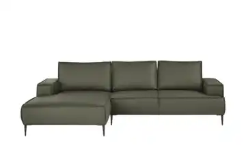 Primo Ecksofa Olmo links Mikrofaser in Leder-Optik Grün