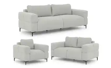 S-STYLE Polstergarnitur 3+2+1 Cardea Hellgrau