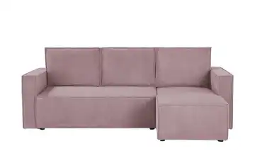 Primo Ecksofa mit Schlaffunktion Cleo Rosa