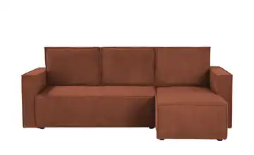 Primo Ecksofa mit Schlaffunktion Cleo Rotbraun