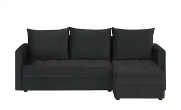 Primo Ecksofa mit Schlaffunktion Mirage Schwarz